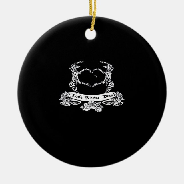 Skeleton Hand Design Julgransprydnad Keramik (Framsidan)