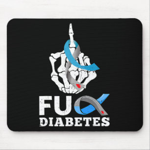 Skeleton Hand Fck Diabetes Blue Ribbon Awareness M Musmatta