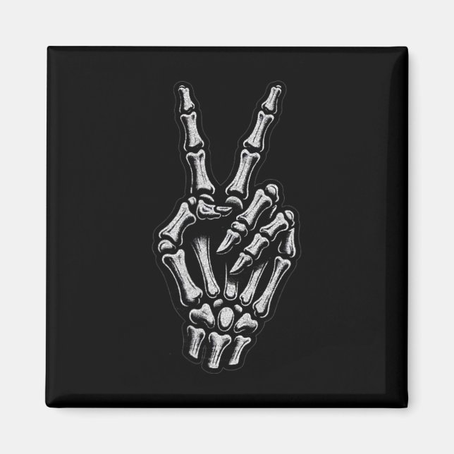 Skeleton Hand Fredstecken Bone 1 Magnet (Framsidan)