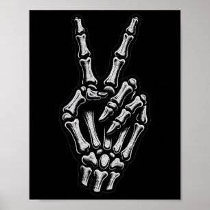 Skeleton Hand Fredstecken Bone 1 Poster