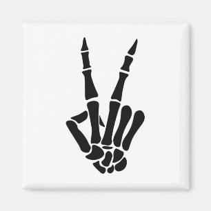 Skeleton Hand Fredstecken Bones Halloween Skeleton Magnet
