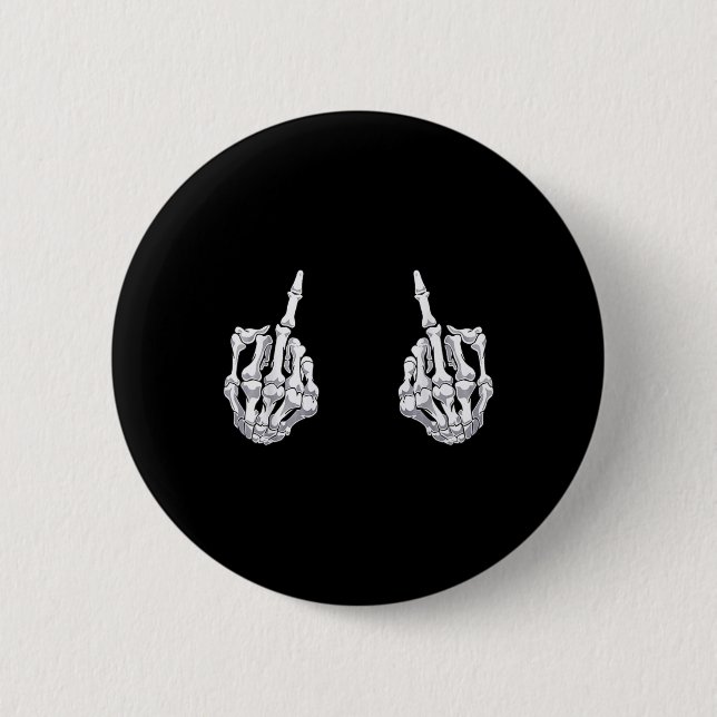 Skeleton Hand Halloween Bones Mitten Finger Skull Knapp (Framsida)