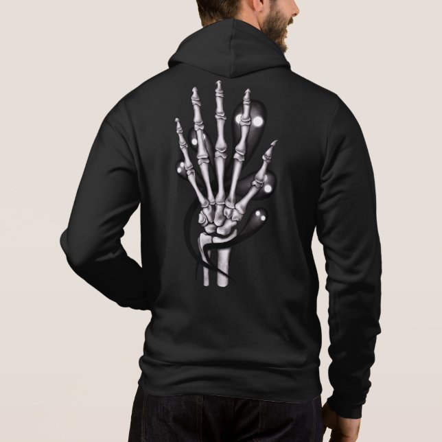 Skeleton Hand Halloween T Shirt (Baksida)