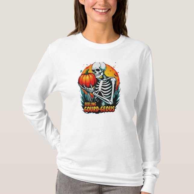 Skeleton Hand Halloween Tee (Framsida)