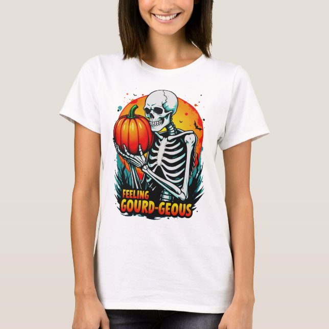 Skeleton Hand Halloween Tee (Framsida)