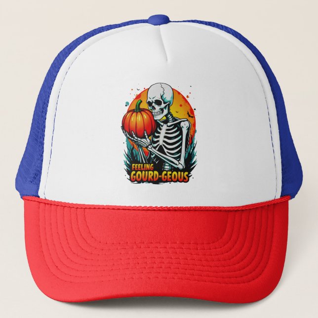 Skeleton Hand Halloween Tee Keps (Framsida)