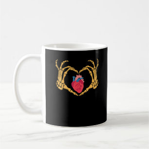 Skeleton Hand Heart Anatomy Cardiac Cvicu Nurse Ha Kaffemugg