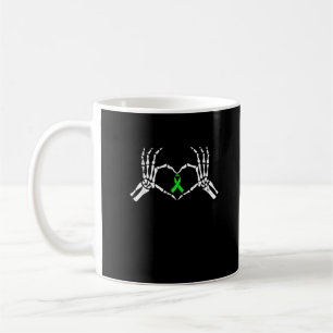 Skeleton Hand Heart Awareness Ribbon Kaffemugg