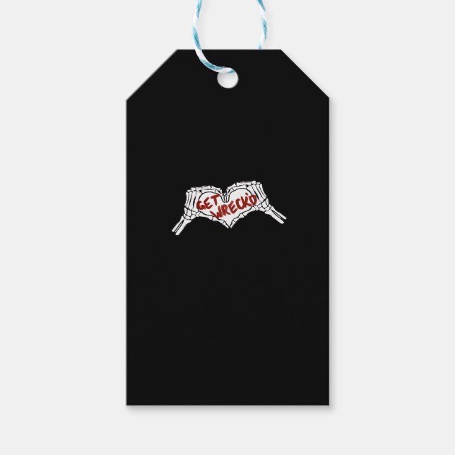 Skeleton Hand Heart Classic - förstörd Skeleton Ha Presentetikett (Framsidan)