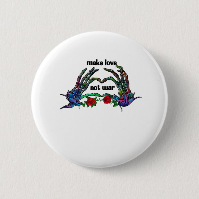 Skeleton Hand Heart Design Knapp (Framsida)