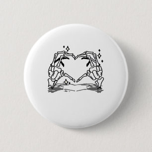 Skeleton Hand Heart Funny design Knapp