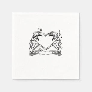 Skeleton Hand Heart Funny design Pappersservett