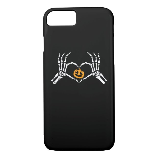 Skeleton Hand Heart Halloween Costume Pumpkin Case-Mate iPhone Skal (Baksida)