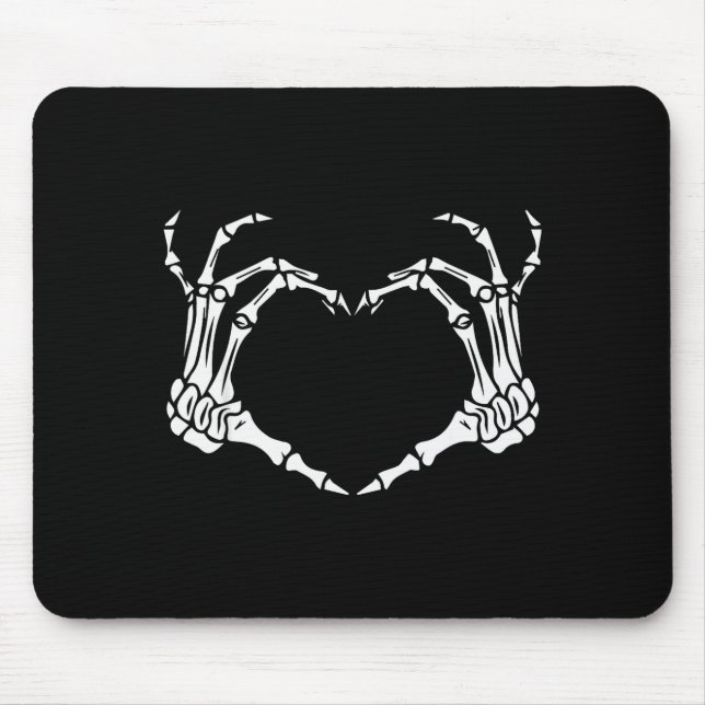 Skeleton Hand Heart Halloween Funny Bones Love  Musmatta (Framsidan)
