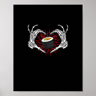Skeleton Hand Heart Lazy Diy Halloween Costume Coo Poster