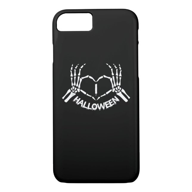 Skeleton Hand Heart Lazy Halloween Costume Funny Case-Mate iPhone Skal (Baksida)