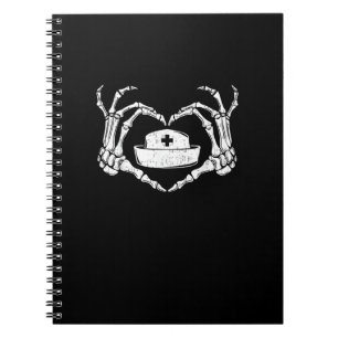 Skeleton Hand Heart Lazy Halloween Costume Funny N Anteckningsbok