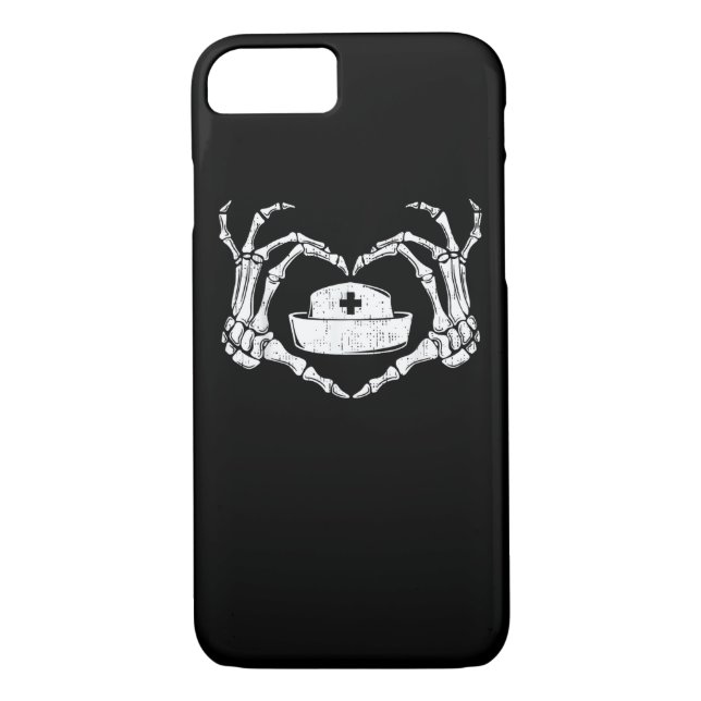 Skeleton Hand Heart Lazy Halloween Costume Funny N Case-Mate iPhone Skal (Baksida)