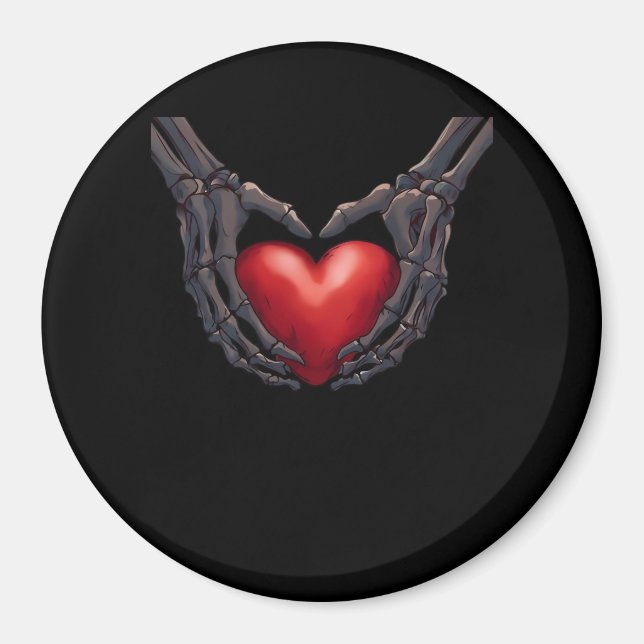 Skeleton Hand Heart Magnet (Framsidan)
