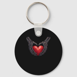 Skeleton Hand Heart Nyckelring