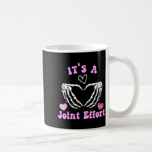 Skeleton Hand Heart Orthopedic Nurse It's A Joint  Kaffemugg (Höger)