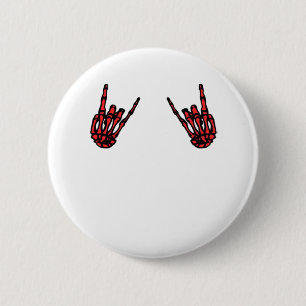 Skeleton Hand Heart Roll & Red Classic Knapp