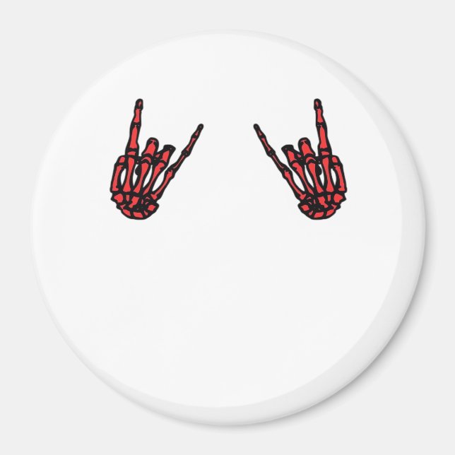 Skeleton Hand Heart Roll & Red Classic Magnet (Framsidan)