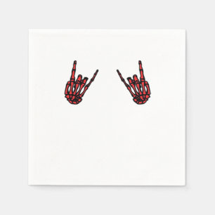 Skeleton Hand Heart Roll & Red Classic Pappersservett