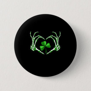 Skeleton Hand Heart Shamrock St patricks day Paddy Knapp