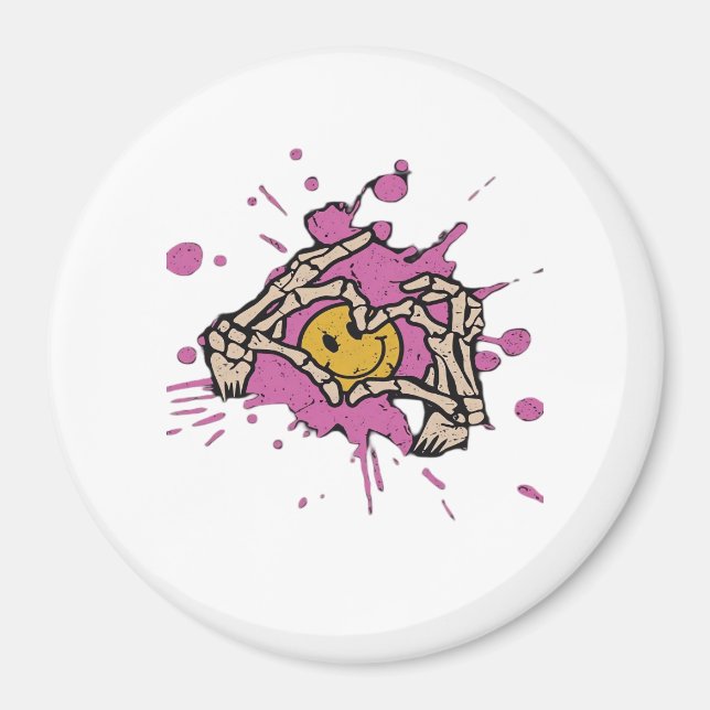 Skeleton Hand Heart Show Classic Magnet (Framsidan)