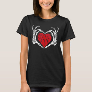 Skeleton Hand Heart Sign Bones Costume Halloween T Shirt