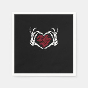 Skeleton Hand Heart Sign Costume Trending Hallowee Pappersservett