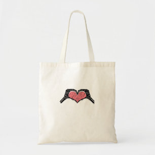Skeleton Hand Heart Sign Valentines day Classic Tygkasse