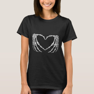 Skeleton Hand Heart Sign Vintage Halloween Costume T Shirt