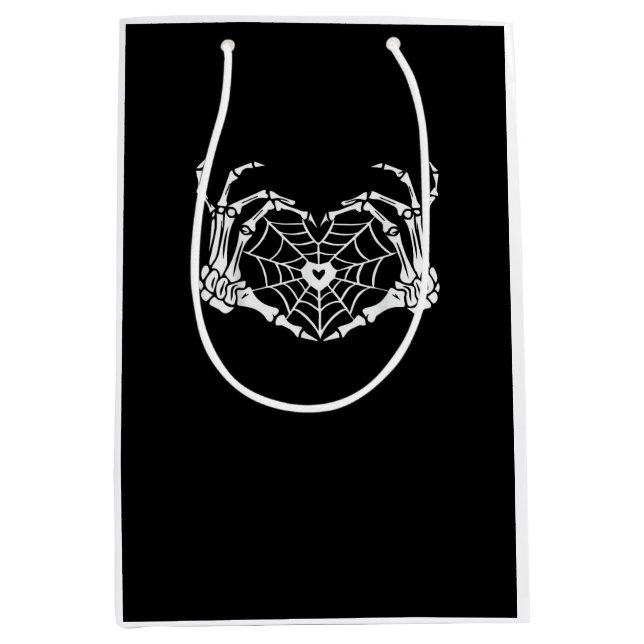 Skeleton Hand Heart Spindelnät Halloween Cobweb Pa (Framsidan)