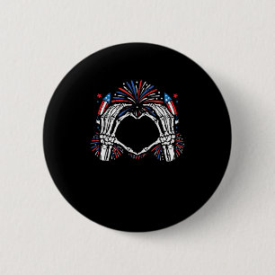 Skeleton Hand Heart USA Patriotic American Knapp