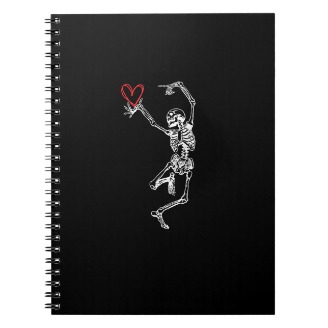 Skeleton Hand Heart Valentines day Anteckningsbok (Framsidan)