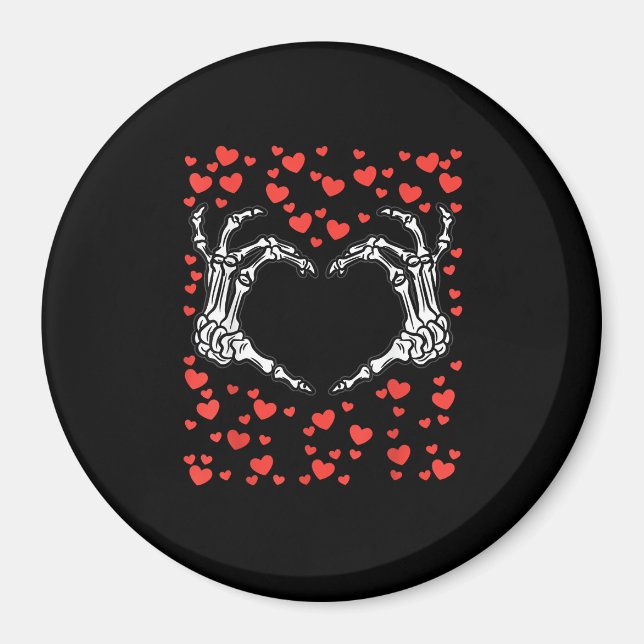 Skeleton Hand Heart Valentines day Funny Classic Magnet (Framsidan)