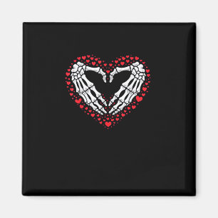 Skeleton Hand Heart Valentines day Funny Couple Cu Magnet