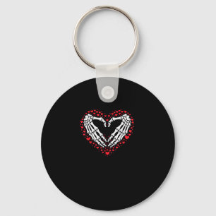 Skeleton Hand Heart Valentines day Funny Couple Cu Nyckelring