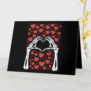 Skeleton Hand Heart Valentines day Funny Kärlek Kort