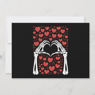 Skeleton Hand Heart Valentines day Funny Kärlek Tack Kort