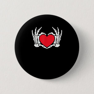 Skeleton Hand Heart Valentines day Funny Meme Knapp