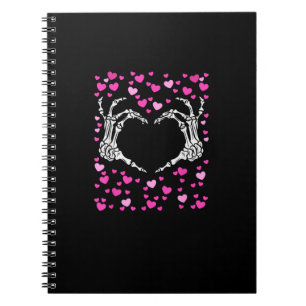Skeleton Hand Heart Valentines day Funny Viral Anteckningsbok