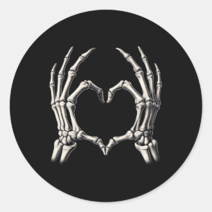 Skeleton Hand Heart Xray Retro Funny Halloween Cos Runt Klistermärke