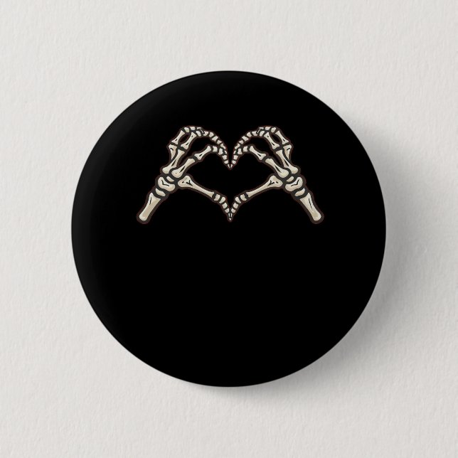 Skeleton Hand Hearts design Knapp (Framsida)