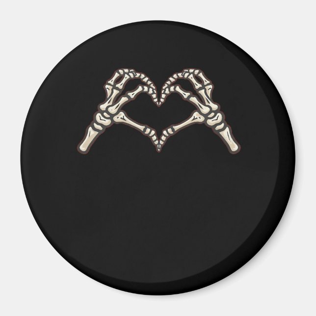 Skeleton Hand Hearts design Magnet (Framsidan)