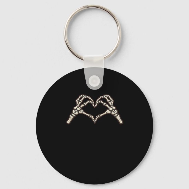 Skeleton Hand Hearts design Nyckelring (Framsida)