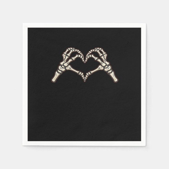 Skeleton Hand Hearts design Pappersservett (Framsidan)