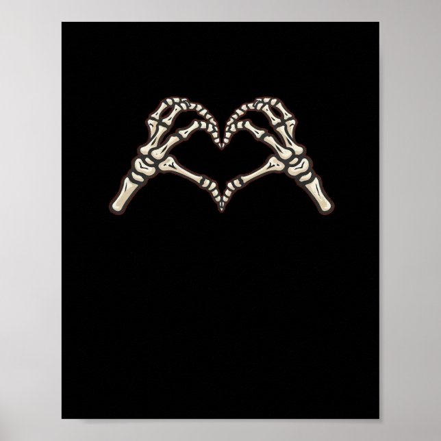 Skeleton Hand Hearts design Poster (Framsidan)